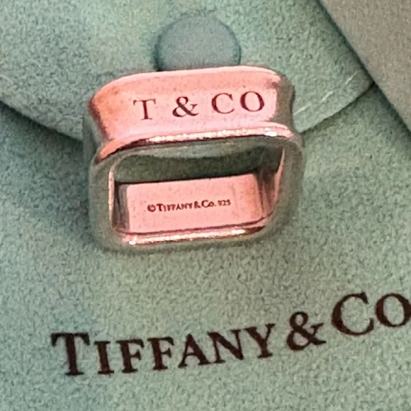 Tiffany & Co. 1837 Square Ring - 100% Authentic - Picture 2 of 5